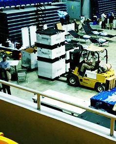 Warehouse with activities going on